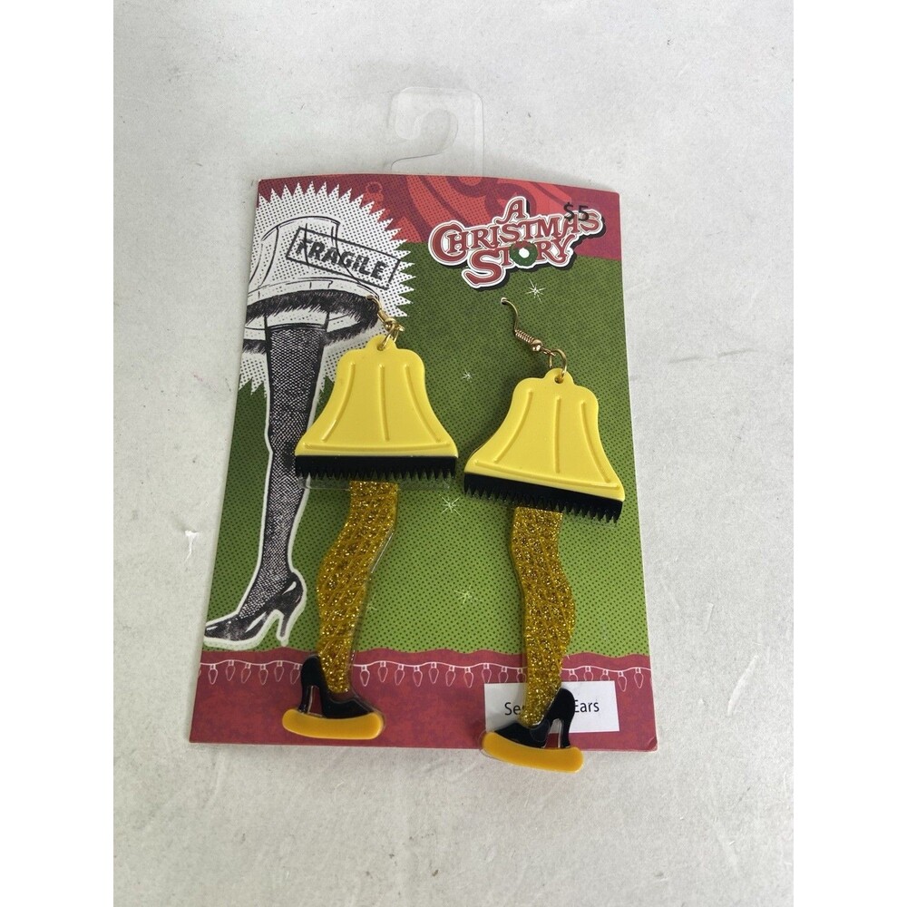 A Christmas Story Leg Lamp Dangle Pendant Earrings Jewelry Movie NEW